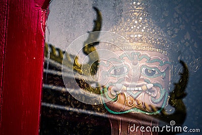 Giant statue in a temple thailand Stock Photo