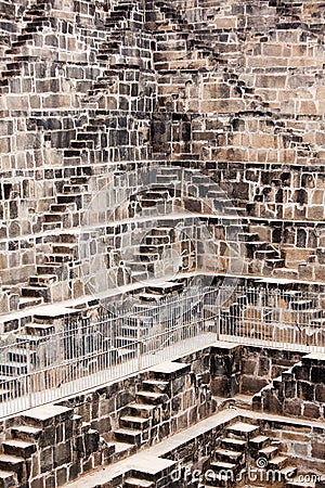 The giant step well of abhaneri Stock Photo