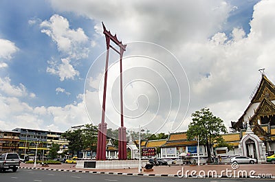 Giant Swing or Sao Chingcha is a religious structure in Phra Nakhon Editorial Stock Photo