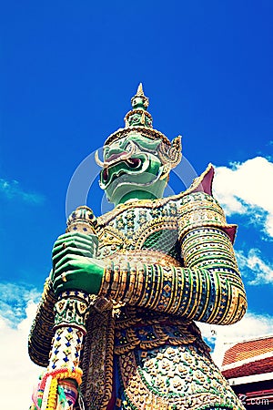Giant temple statue Stock Photo