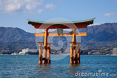 Giant Torii on the sea Stock Photo
