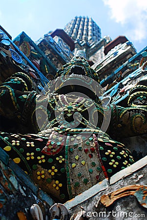 Giant in wat arun Stock Photo