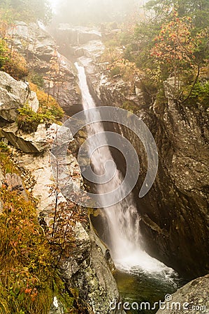 Giant Waterfall. Tatransky narodny park. Vysoke Tatry. Slovakia. Stock Photo