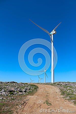 Giant Wind Mills Stock Photo