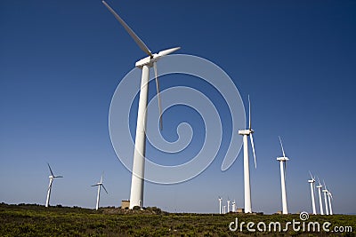 giant windmills Stock Photo