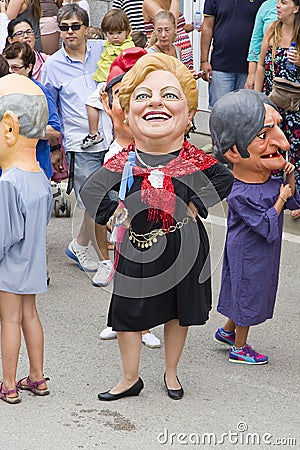 Giants and Big Heads parade Editorial Stock Photo