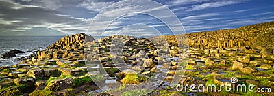 Giants Causeway rocks and ocean, Northern Ireland, UK Stock Photo