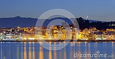 Giardini Naxos at night Stock Photo