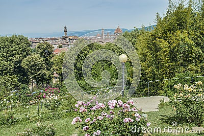 Giardino delle rose The Rose Garden in Florence, Italy Stock Photo