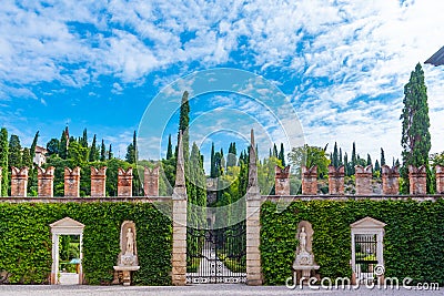 Giardino Giusti garden in Italian town Verona Stock Photo