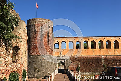 Tower and archway Giardino Scotto Editorial Stock Photo