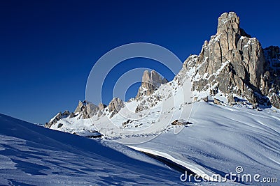 Giau Pass Dolomite Stock Photo