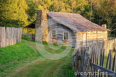 Gibbons Cabin, Cumberland Gap National Park. Stock Photo