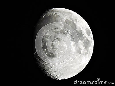 Gibbous moon Stock Photo