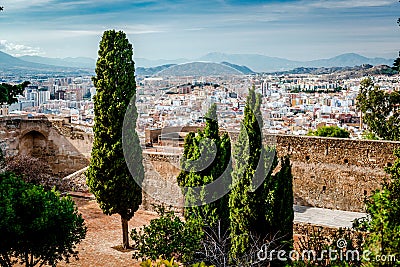 Gibralfaro fortress (Alcazaba de Malaga) Stock Photo