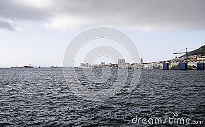 gibraltar harbour in spain Stock Photo