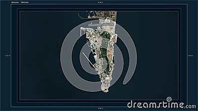 Gibraltar highlighted - composition. High-res satellite Stock Photo