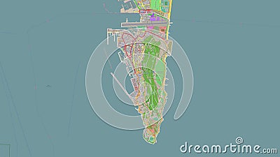 Gibraltar outlined. Topo French Stock Photo