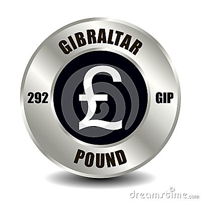 Gibraltar pound GIP Vector Illustration