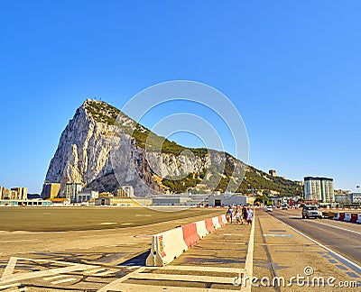 Gibraltar Airport. British Overseas Territory, UK Editorial Stock Photo