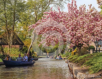 Giethoorn, Netherlands - April 22, 2019. Editorial Stock Photo