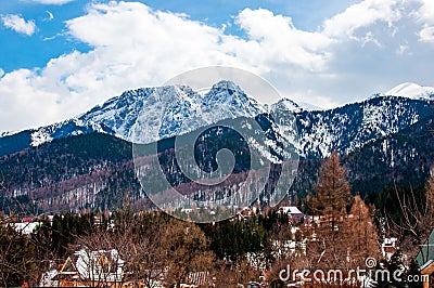 Giewont mountain in Tatra Mountains in Poland Stock Photo