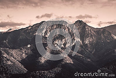 Giewont mountain in Tatra Mountains in Poland Stock Photo