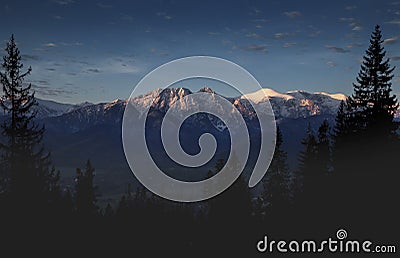 Giewont mountain in Zakopane, Tatra Mountains Stock Photo