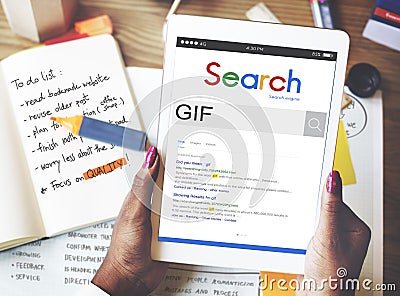 GIF Animated Images Graphics Interchange Format Concept Stock Photo