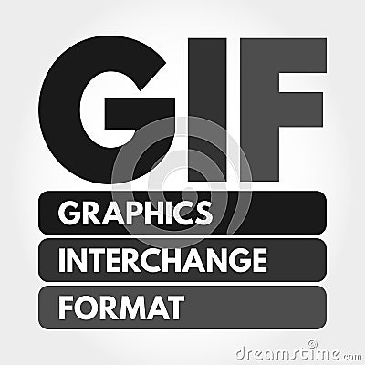 GIF - Graphics Interchange Format acronym Stock Photo