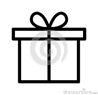 Gift box line icon Vector Illustration