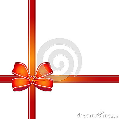 Gift Box Decorative Ribbon Vector Illustration