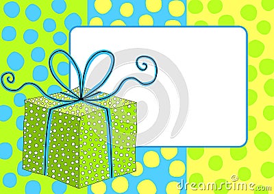 Gift Box Frame Border Stock Photo