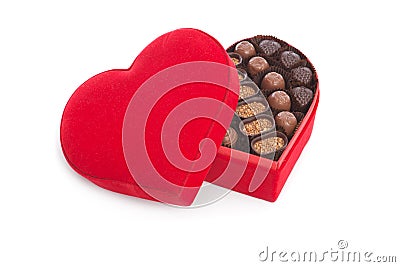 Gift box having chocolates Stock Photo