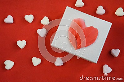 Gift box with a heart Stock Photo
