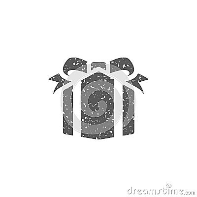 Grunge icon - Gift box Vector Illustration