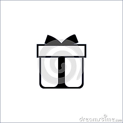 Gift Box icon on white background. Vector illustration Vector Illustration