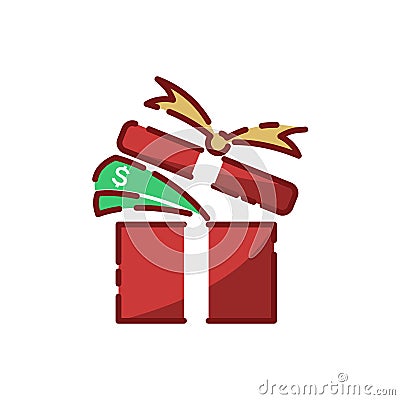 Gift box illustration amazing design vector illustration Cartoon Illustration