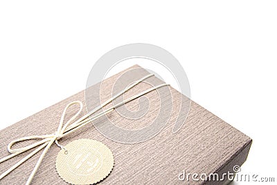 A gift box isolated over white background with copy space. Stock Photo