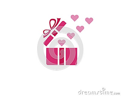 Gift Box logo template vector icon illustration Vector Illustration