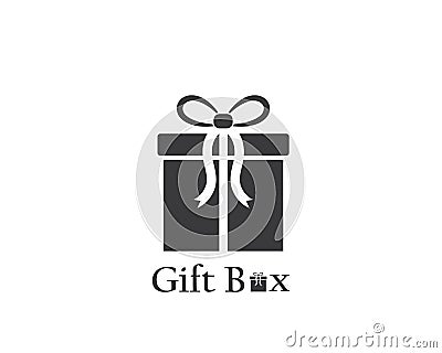 gift box logo vector Vector Illustration