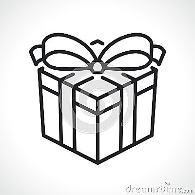 gift box or present icon Vector Illustration