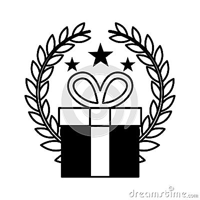 Gift box present icon Vector Illustration