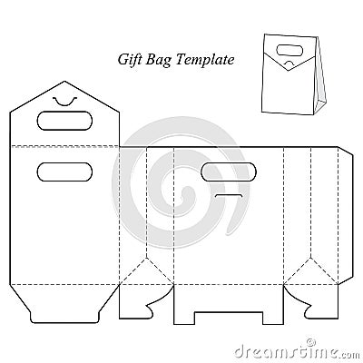 Gift box template with lid Vector Illustration