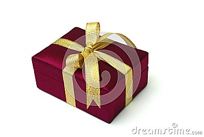 Gift box - Thai silk Stock Photo