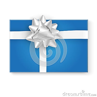 Gift box top view Vector Illustration