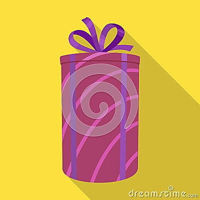 Gift box vector icon.Flat vector icon isolated on white background gift box. Vector Illustration