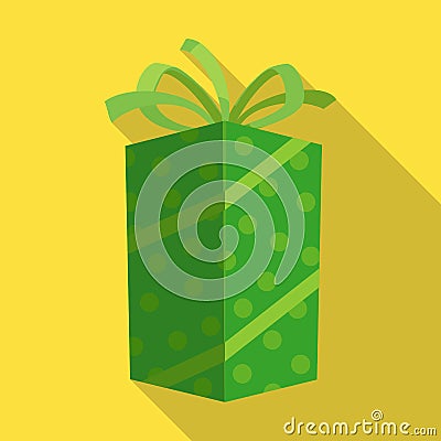 Gift box vector icon.Flat vector icon isolated on white background gift box. Vector Illustration