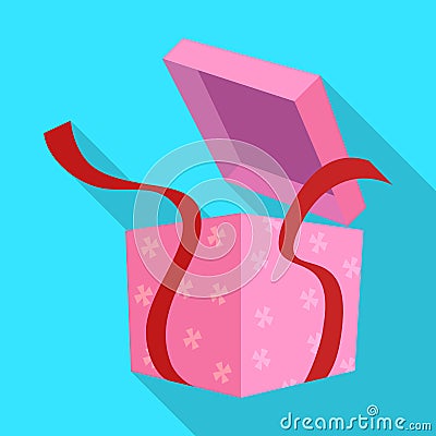 Gift box vector icon.Flat vector icon isolated on white background gift box. Vector Illustration