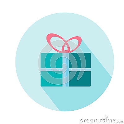 Gift Box woman icon. Beauty and accessoires. Stock Photo